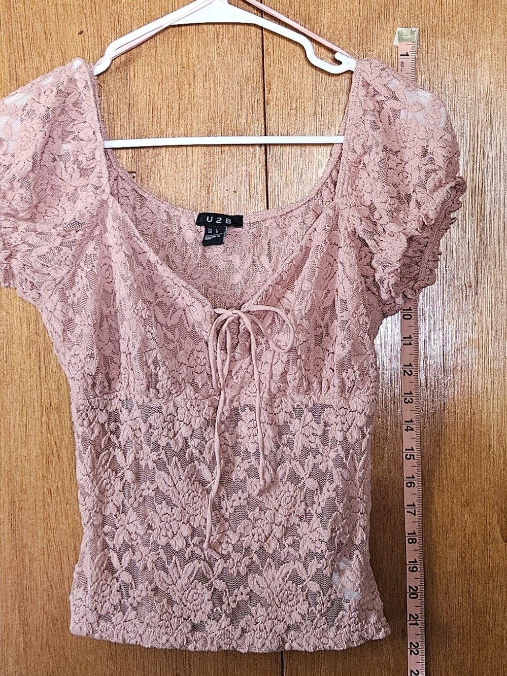 Pink Flower Lace Top